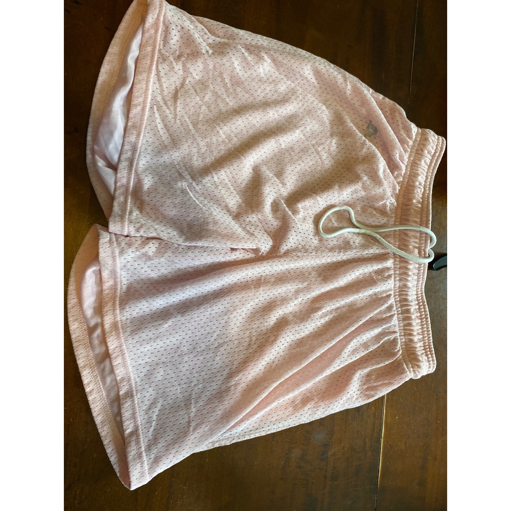 Russell Athletic Pink MeshGym Shorts Womens Large Drawstring Athletic Basketball